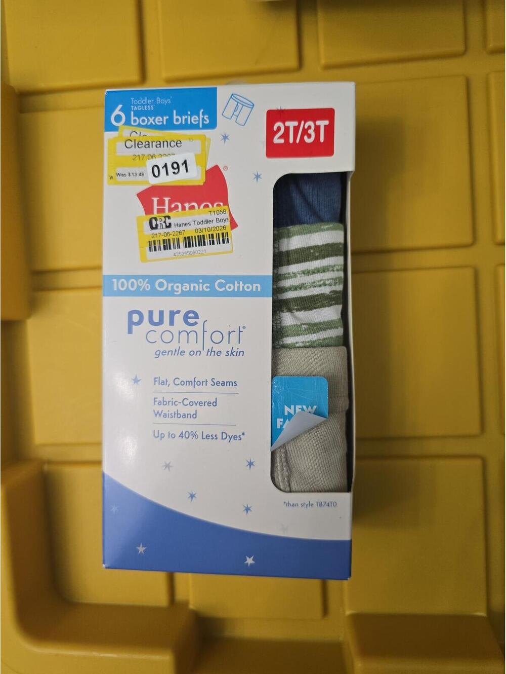 2t/3t brand new toddler, boxer briefs item 191 bin 19